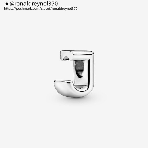 Pandora Letter J Alphabet Charm - Picture 1 of 6